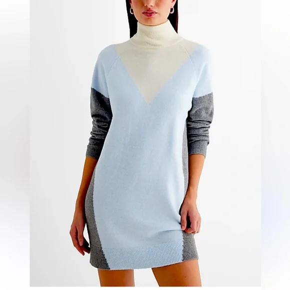 slim fit dress slacks Gray Houndstooth Belted Sheath Dress | Express main image 0